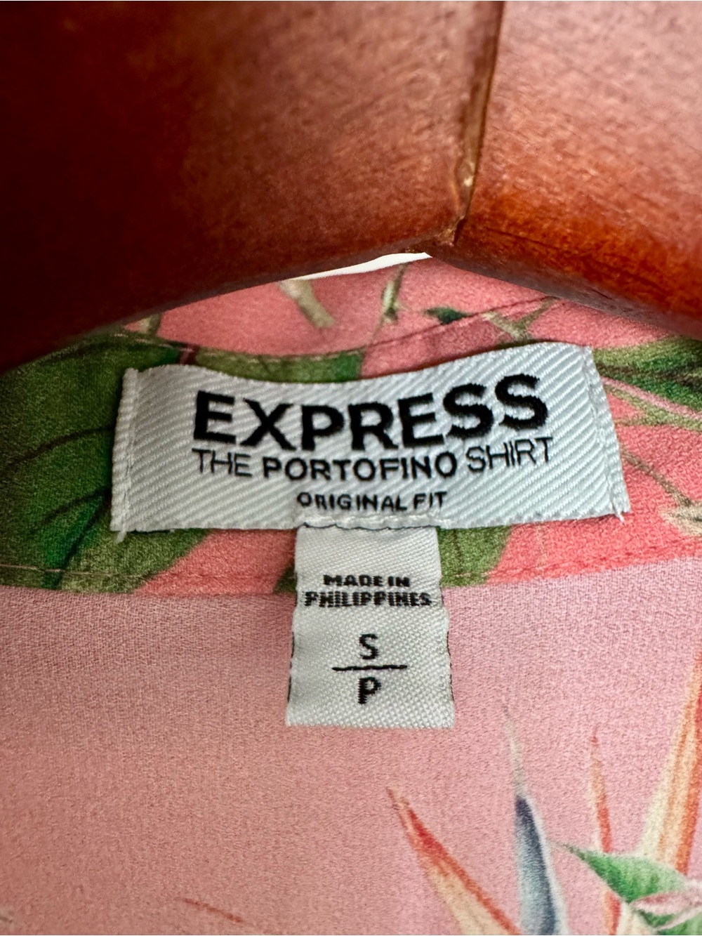 Express Coral Pink Floral Button-Down Shirt - Women’s - Picture 4 of 4